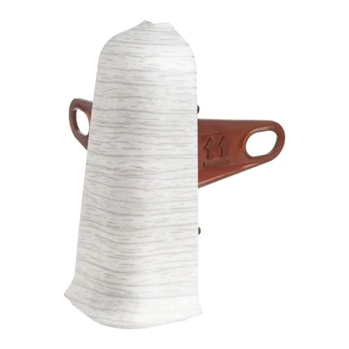 Угол наружный (внешний) для плинтуса &laquo;Деконика&raquo;, с крепежом, 70 мм, цвет 265 клен патина