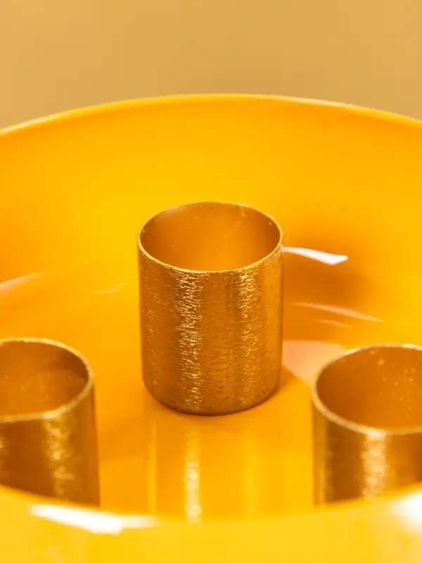 Подсвечник на 3 свечи на магнитах &laquo;Песок&raquo;, 13&times;13&times;4 см