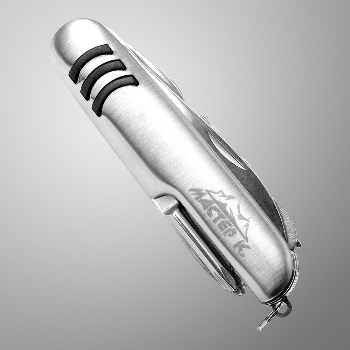 Нож швейцарский "Спасатель" 12в1, серебристый