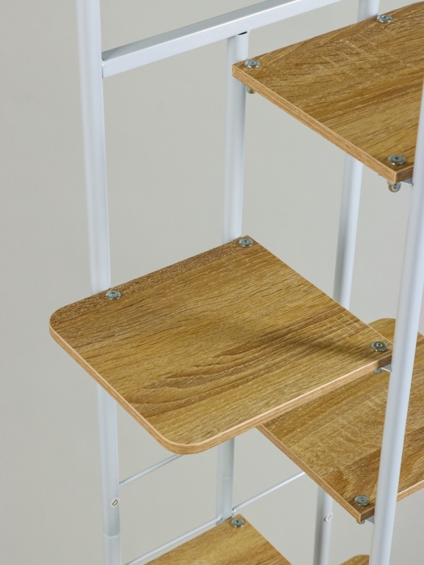 Подставка для цветов Greengo, 5 полок, 36 &times; 23 &times; 94 см, напольная, каркас металл, полки МДФ, белая