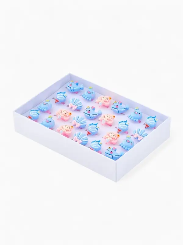 Кольцо &laquo;Выбражулька&raquo; русалка, осьминог, форма МИКС, цветное, безразмерное