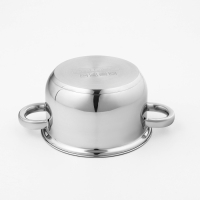 Кастрюля с крышкой из нержавеющей стали Доляна &laquo;Классика&raquo;, 1,5 л, d=17,5 см, капульное дно