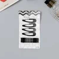 Невидимка для волос "Классик" (набор 14 шт) 6 см 5 см, чёрный