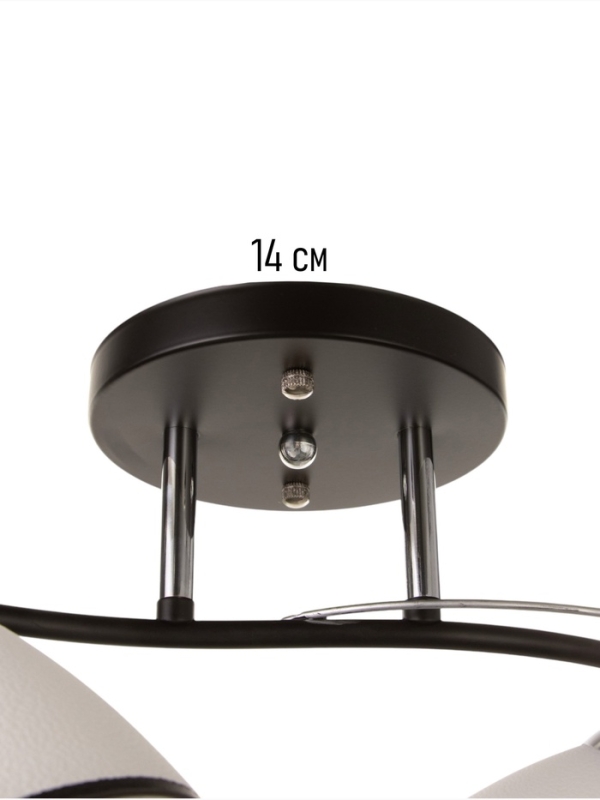 Люстра "Ирида" 2хЕ27 40Вт черно-хромовый 42х19х24 см