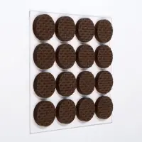 Накладка мебельная круглая ТУНДРА, d=18 мм, 32 шт., полимерная, коричневая