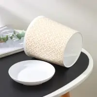 Горшок для цветов с поддоном Доляна &laquo;Кракле&raquo;, 1,6 л, d=14 см, h=15,5 см, пластиковый, цвет белый