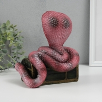 Новогодняя копилка "Кобра на сундуке "  20 х 17 х 12 см, бордовый