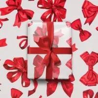 Бумага упаковочная глянцевая &laquo;Банты&raquo;, 50 х 70 см