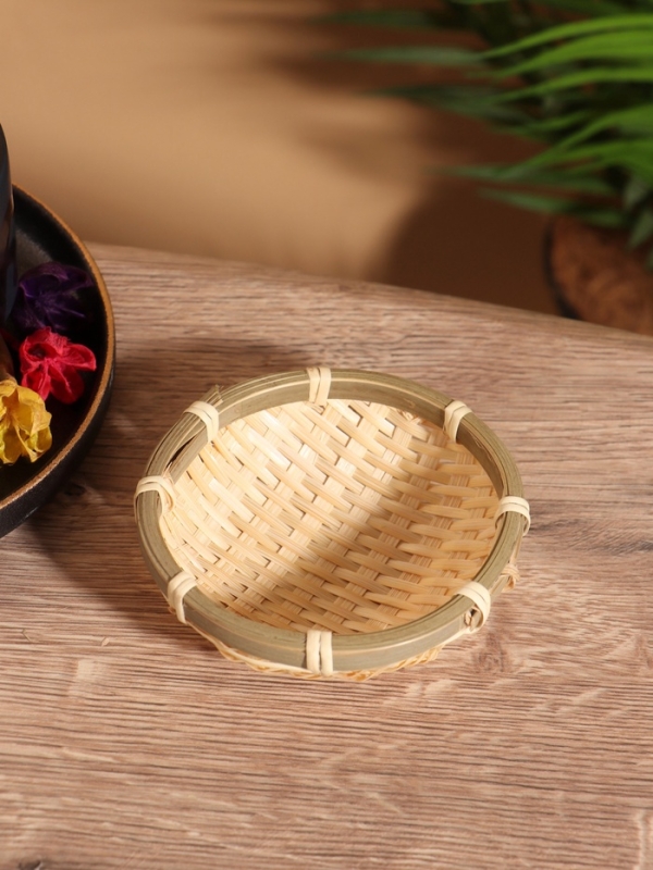 Чаша плетеная в 2 слоя, 10 см, бамбук