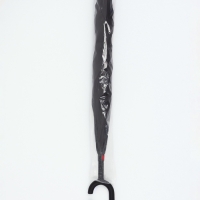 Зонт - наоборот &laquo;Однотон&raquo;, механический, 8 спиц, R = 53/61 см, цвет чёрный