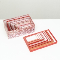 Набор подарочных новогодних коробок 10 в 1 "Исполнения желаний", 30 х 19 х 11,5 - 11 х 6 х 4 см. Новый год