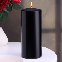 Свеча - цилиндр, 8х20 см, 90 ч, 795 г, черная