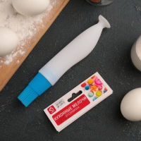 Кисть с резервуаром для масла и присоской Доляна &laquo;Фобос&raquo;, силикон, 17 см, цвет МИКС