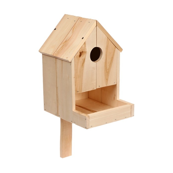 Скворечник, 20 &times; 25 &times; 39 см, с кормушкой для птиц, Greengo
