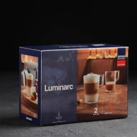 Набор стеклянных кружек &laquo;Время дегустаций. Капучино&raquo;, 400 мл, 2 шт