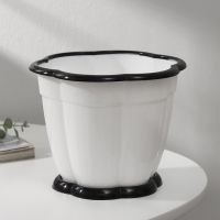 Горшок с поддоном &laquo;Восторг&raquo;, 1,5 л, цвет белый