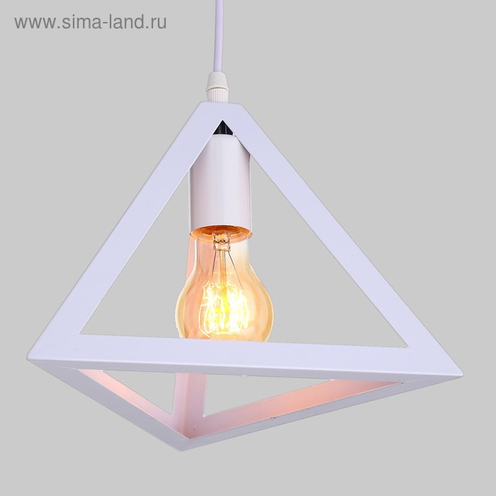 Светильник подвесной "Пирамида" 1x40Вт E27 белый 16х16х116 см