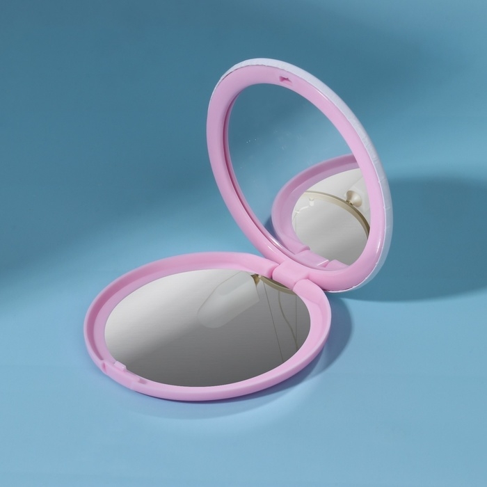 Зеркало складное &laquo;Кис-кис&raquo;, d = 7,5 см, рисунок МИКС