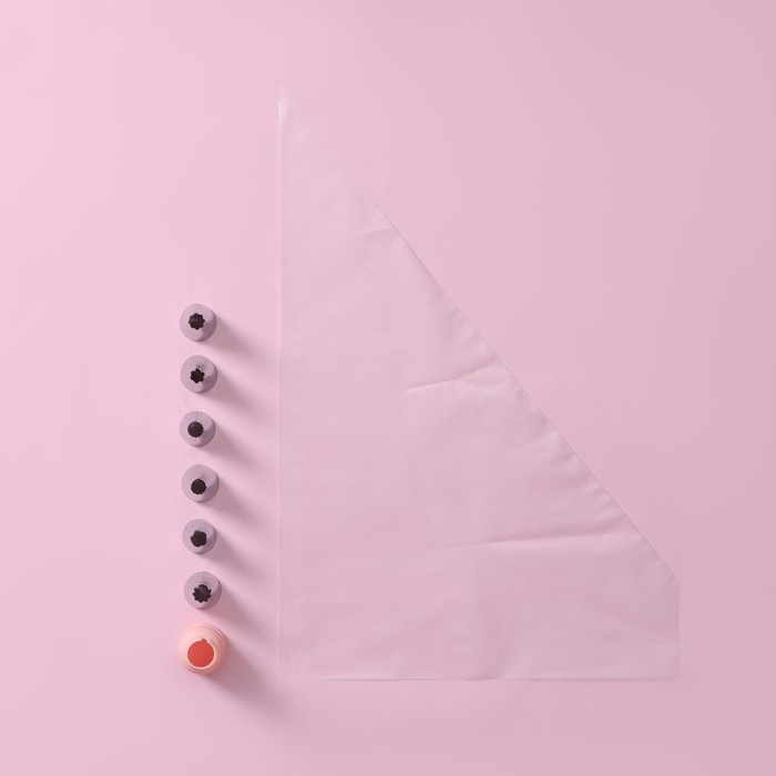 Набор кондитерский Доляна &laquo;Дабл&raquo;, 9 предметов: 2 мешка, адаптер, 6 насадок, насадки МИКС