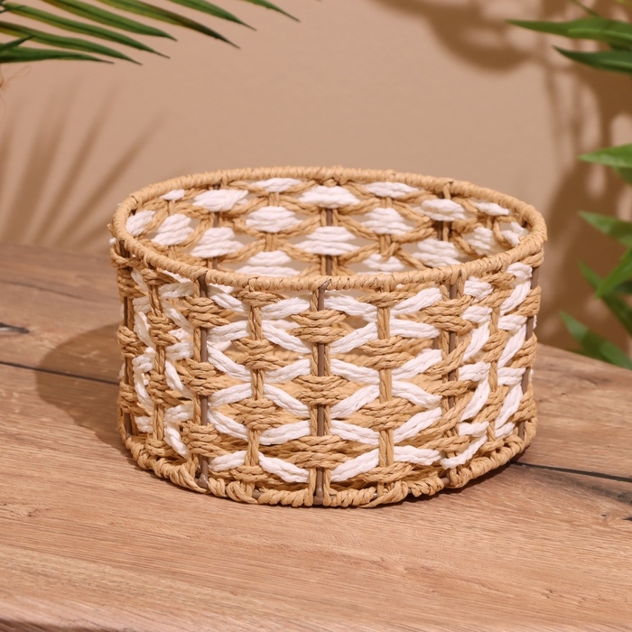 Набор плетёных корзин, 3 шт, 23х19х15 см