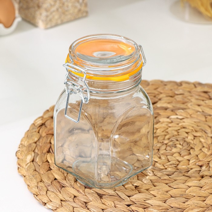Банка стеклянная для сыпучих продуктов Optima, 760 мл, с бугельным замком