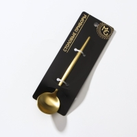 Ложка чайная из нержавеющей стали Magistro &laquo;Фолк&raquo;, длина 13,2 см, цвет золотой