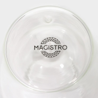 Стакан стеклянный с двойными стенками Magistro &laquo;Поль. Дуо&raquo;, 350 мл, 7,3&times;15 см