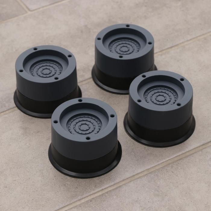 Набор подставок антивибрационных, для стиральной машины, 4 шт, 7,4&times;4,6 см, d=4,7 см