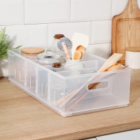 Контейнер для хранения без крышки ROLLY, 11,5 л, 24,2&times;45&times;12,9 см, прозрачный