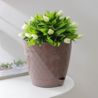 Горшок для цветов с прикорневым поливом &laquo;Румба&raquo;, 3 л, цвет мокко