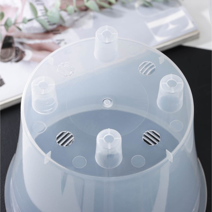 Кашпо для цветов со вставкой &laquo;Арте&raquo;, 5 л, цвет прозрачный