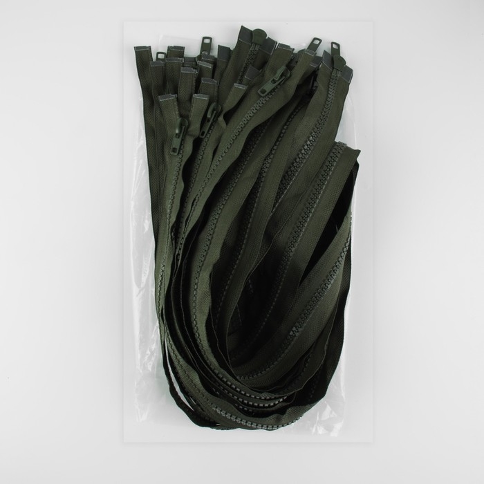 Молния &laquo;Трактор&raquo;, №8, разъёмная, 2 замка, замки автомат, 120 см, цвет хаки, цена за 1 штуку