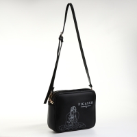 Сумка женская через плечо TEXTURA, маленького размера, цвет чёрный