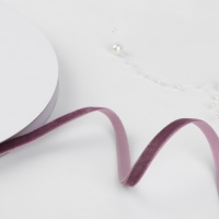 Лента бархатная, 6 мм, 18 &plusmn; 1 м, цвет ежевичный №199