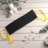 Губка для тела жёсткая &laquo;Чёрное золото&raquo;, 37&times;12 см, цвет МИКС