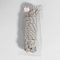 Шнур витой, d = 8 мм, 9 &plusmn; 1 м, цвет серебряный