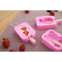 Форма для мороженого Доляна &laquo;Капкейк&raquo;, силикон, 14&times;7,5&times;2,5 см, цвет розовый