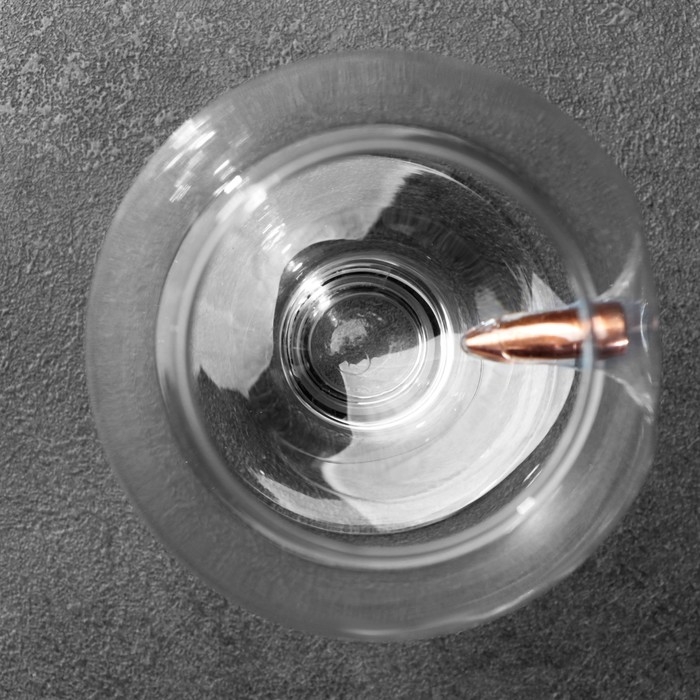 Бокал "Непробиваемый. ВКС", для коньяка, эмблема с пулей, 390 мл