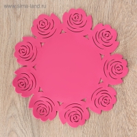 Подставка под горячее &laquo;Летний домик&raquo;, d=19 см, цвет фиолетовый