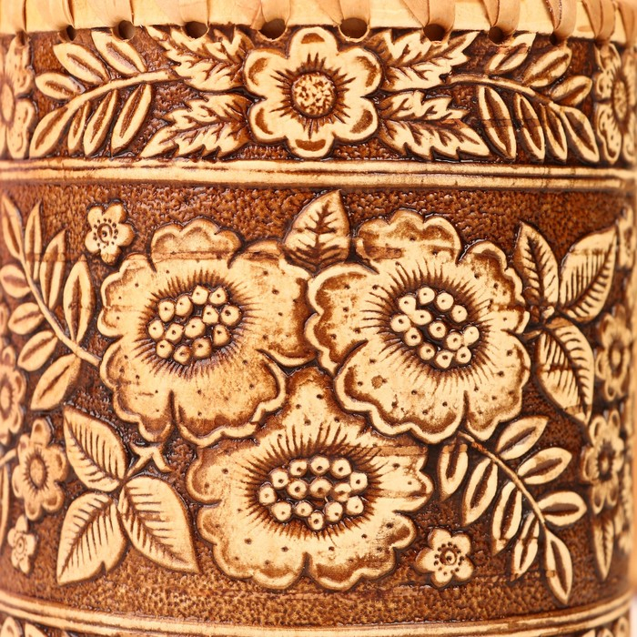 Туес &laquo;Лето&raquo;, шитый, 10&times;10&times;14,5 см, береста