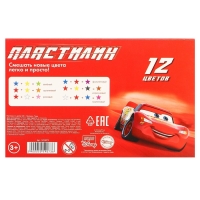 Пластилин 12 цветов 180 г &laquo;Чемпион&raquo;, Тачки