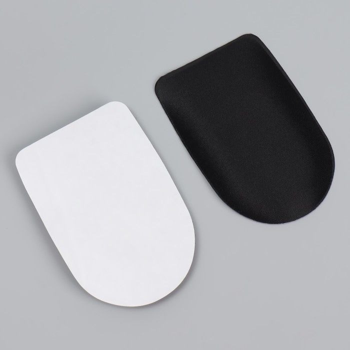 Подпяточники для обуви, клеевая основа, 8 &times; 6 см, пара, цвет чёрный