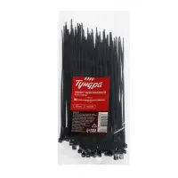 Хомут нейлоновый для стяжки, ТУНДРА, 2.5&times;150 мм, черный, 100 шт.