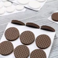 Накладка мебельная круглая ТУНДРА, d=25 мм, 18 шт., полимерная, коричневая