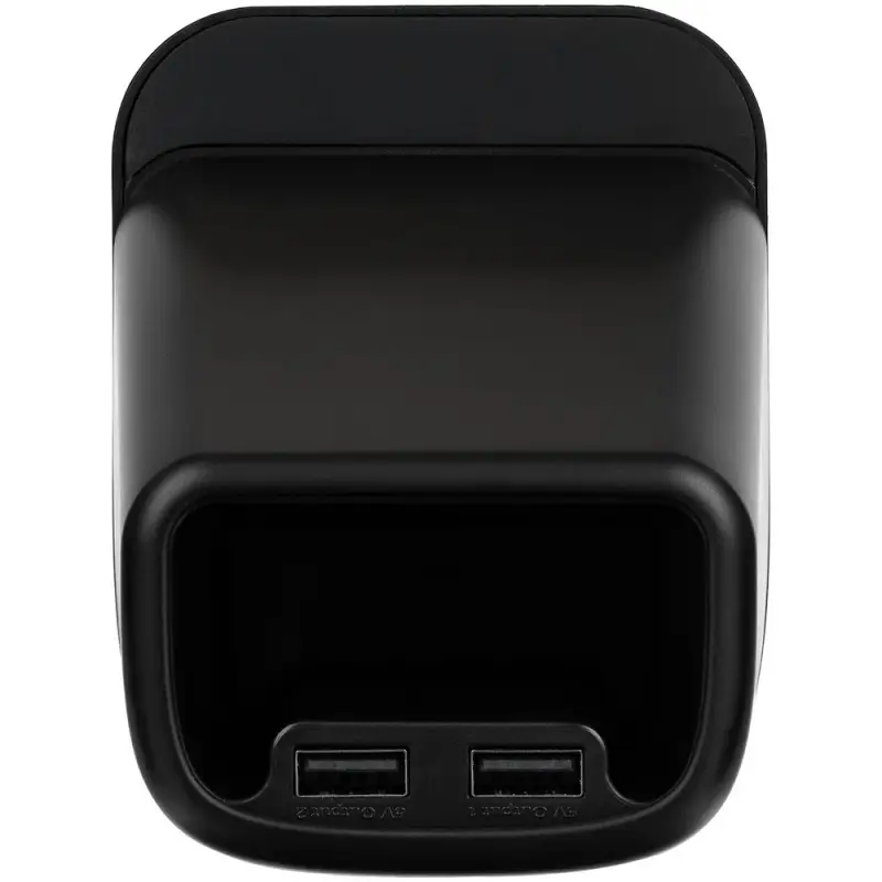 Настольный органайзер с зарядкой, лампой, вентилятором и подсветкой лого powerTower, черный Настольный органайзер с зарядкой, лампой, вентилятором и подсветкой лого powerTower, черный