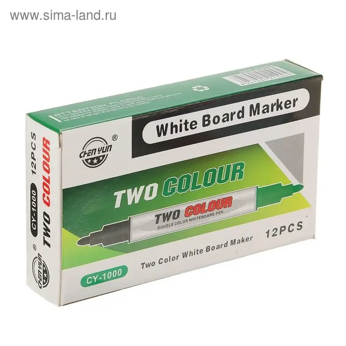 Маркер для доски, 2.5 мм, двусторонний, МИКС