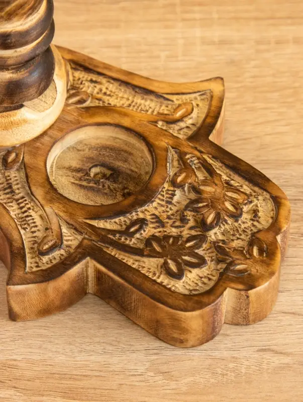 Подставка под благовония "Рука Фатимы" дерево 15 см