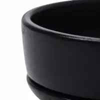 Горшок бонсайница 0,7 л, 15&times;5,5 см  для кактусов и суккулентов черный, керамика "Огма"