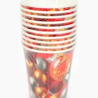 Стакан одноразовый бумажный &laquo;Воздушные шары фольга&raquo;, красный 250 мл