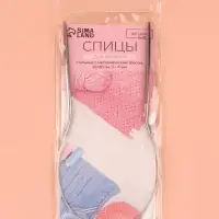 Спицы круговые, для вязания, с металлическим тросом, d=4 мм, 10/40 см